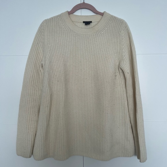 Theory Sweaters - Theory Wool/Cashmere Cream Chunky Sweater